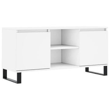 Vidaxl TV omarica bela 104x35x50 cm inženirski les