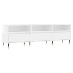 Vidaxl TV omarica visok sijaj bela 150x30x44,5 cm inženirski les