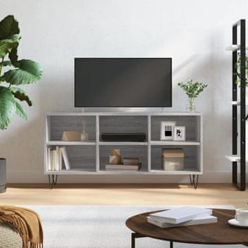 Vidaxl vidaXL TV omarica, siva, hrast sonoma, 103,5 x 30 x 50 cm