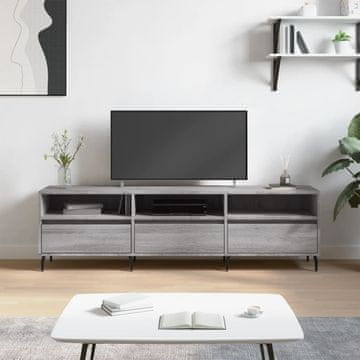 Vidaxl vidaXL TV omarica, siva, hrast sonoma, 150x30x44,5 cm