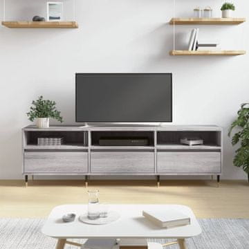 Vidaxl vidaXL TV omarica, siva, hrast sonoma, 150x30x44,5 cm