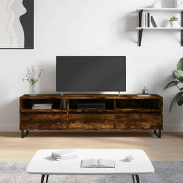 Vidaxl vidaXL TV omarica dimljen hrast 150x30x44,5 cm
