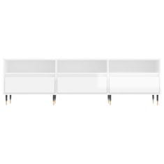 Vidaxl TV omarica visok sijaj bela 150x30x44,5 cm inženirski les