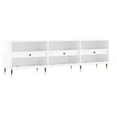 Vidaxl TV omarica visok sijaj bela 150x30x44,5 cm inženirski les