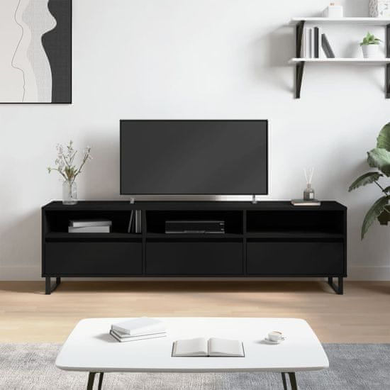 Vidaxl TV omarica črna 150x30x44,5 cm inženirski les