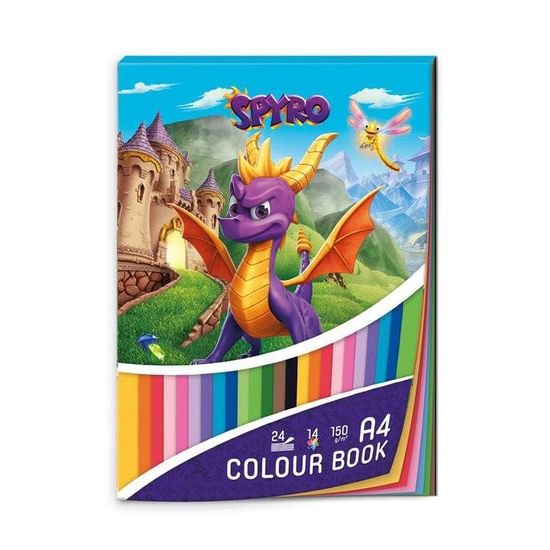 Barvni papirnati blok A4 - Spyro