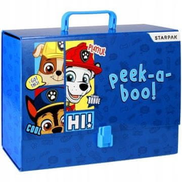 shumee Šolska mapa Paw Patrol z ročajem, modra, A4