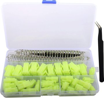 YUNIQUE GREEN-CLEAN komplet s 40 kosi Mini Tamiya priključki 2-polni čep moški komplet za ženske stisnjene, združljiv z izdelavo modelov Tamiya Mini Tamiya RC