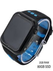 Klarion Otroška črno-modra 4G pametna ura E10-2024 80GB z GPS-om in neprekosljivo življenjsko dobo baterije