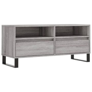 Vidaxl TV omarica siva sonoma 100x34,5x44,5 cm inženirski les