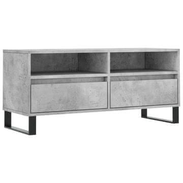 Vidaxl TV omarica betonsko siva 100x34,5x44,5 cm inženirski les