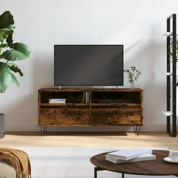 Vidaxl vidaXL TV omarica dimljen hrast 100x34,5x44,5 cm