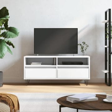 Vidaxl vidaXL TV omarica bela 100x34,5x44,5 cm material na osnovi lesa