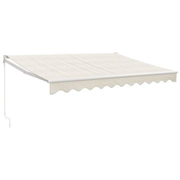 Vidaxl Zložljiva tenda krem 3x2,5 m blago in aluminij