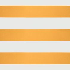 Vidaxl Zložljiva tenda rumena in bela 4,5x3 m blago in aluminij