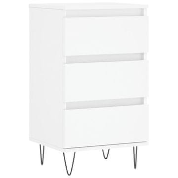 Vidaxl Komoda bela 40x35x70 cm inženirski les