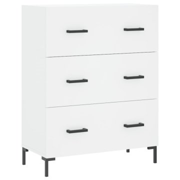 Vidaxl Komoda bela 69,5x34x90 cm inženirski les