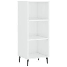 Vidaxl Komoda visok sijaj bela 34,5x32,5x90 cm inženirski les