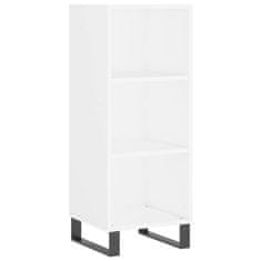 Vidaxl Komoda bela 34,5x32,5x90 cm inženirski les
