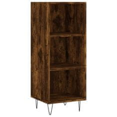 Vidaxl Komoda dimljeni hrast 34,5x32,5x90 cm inženirski les