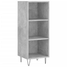 Vidaxl Komoda betonsko siva 34,5x32,5x90 cm inženirski les