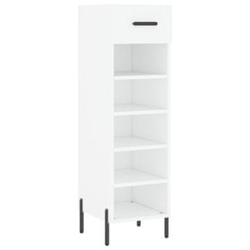 Vidaxl Omarica za čevlje bela 30x35x105 cm inženirski les