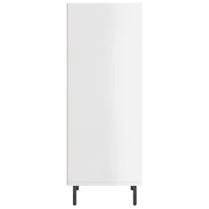 Vidaxl Komoda visok sijaj bela 34,5x32,5x90 cm inženirski les