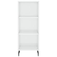 Vidaxl Komoda visok sijaj bela 34,5x32,5x90 cm inženirski les