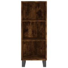 Vidaxl Komoda dimljeni hrast 34,5x32,5x90 cm inženirski les