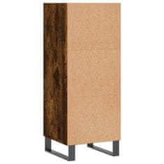 Vidaxl Komoda dimljeni hrast 34,5x32,5x90 cm inženirski les