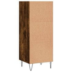 Vidaxl Komoda dimljeni hrast 34,5x32,5x90 cm inženirski les