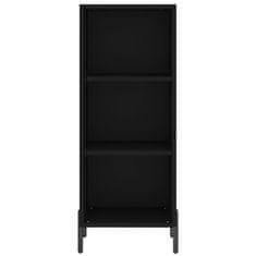 Vidaxl Komoda črna 34,5x32,5x90 cm inženirski les