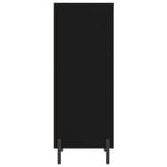 Vidaxl Komoda črna 34,5x32,5x90 cm inženirski les