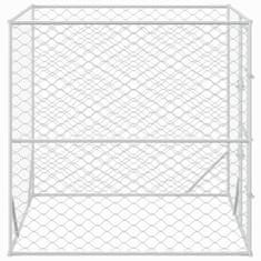 Vidaxl Zunanja pasja ograda srebrna 2x2x2 m pocinkano jeklo