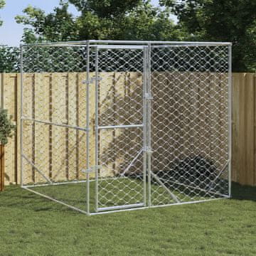 Vidaxl vidaXL Zunanji pasji boks, 2x2x2 m, pocinkano jeklo