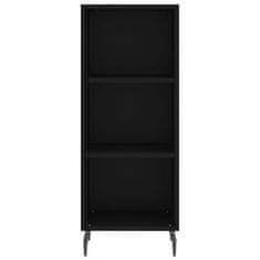 Vidaxl Komoda črna 34,5x32,5x90 cm inženirski les