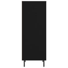 Vidaxl Komoda črna 34,5x32,5x90 cm inženirski les