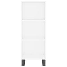 Vidaxl Komoda bela 34,5x32,5x90 cm inženirski les