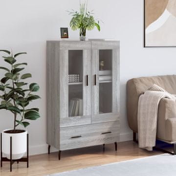 Vidaxl vidaXL Visoka omarica siva sonoma hrast 69,5x31x115 cm