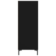 Vidaxl Komoda črna 34,5x32,5x90 cm inženirski les