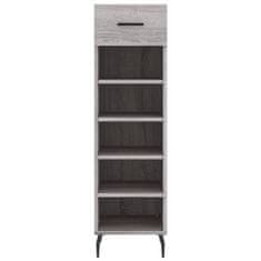 Vidaxl Omarica za čevlje siva sonoma 30x35x105 cm inženirski les