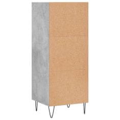 Vidaxl Komoda betonsko siva 34,5x32,5x90 cm inženirski les
