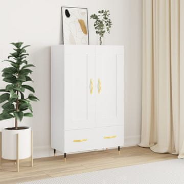 Vidaxl vidaXL Visoka omarica bela 69,5x31x115 cm material na osnovi lesa