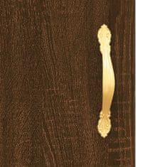 Greatstore Visoka omara rjavi hrast 34,5x34x180 cm inženirski les
