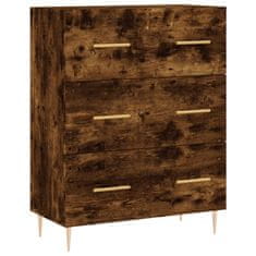 Vidaxl Komoda dimljeni hrast 69,5x34x90 cm inženirski les