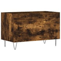 Vidaxl Omarica za gramofonske plošče dim. hrast 74,5x38x48 cm inž. les