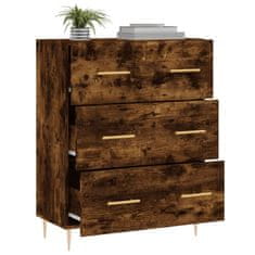Vidaxl Komoda dimljeni hrast 69,5x34x90 cm inženirski les