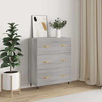 Vidaxl vidaXL Omarica, siv hrast sonoma, 69,5 x 34 x 90 cm, material na osnovi lesa