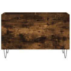 Vidaxl Omarica za gramofonske plošče dim. hrast 74,5x38x48 cm inž. les
