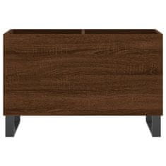 Vidaxl Omarica za gramofonske plošče rjavi hrast 74,5x38x48cm inž. les